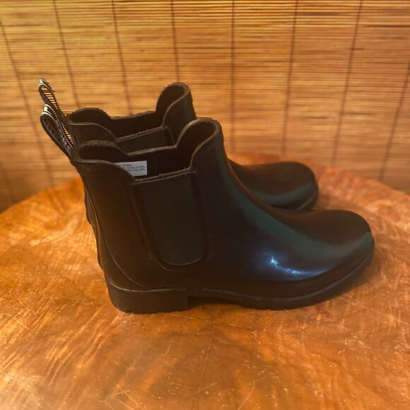 Michael Kors Black Rubber Booties Size 9 EUC - Picture 5 of 8